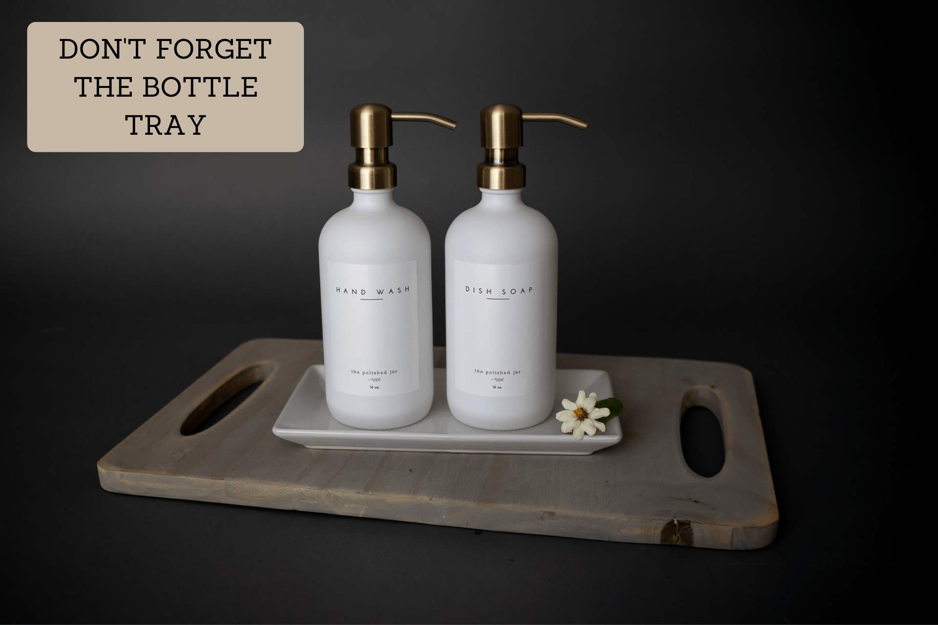 Add a bottle tray for your dispensers