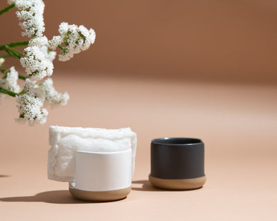 Everyday Sponge Holder White and Charcoal