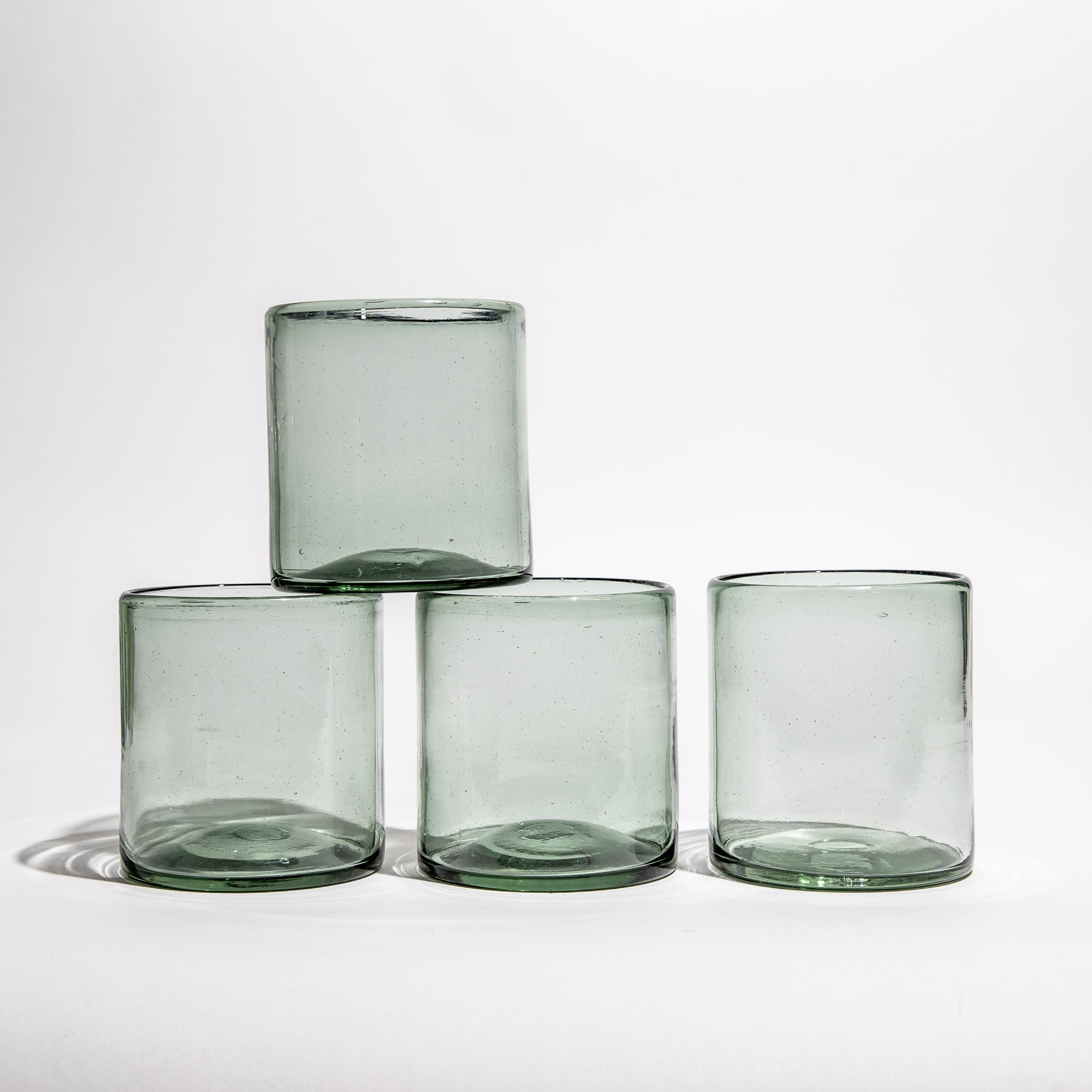 Mexican Glass Set of 4 Mist