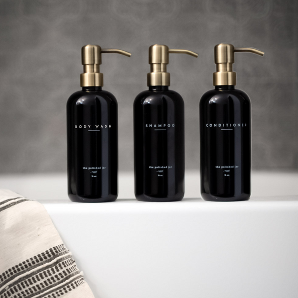 Plastic Soap Dispenser Shower Set | The Polished Jar