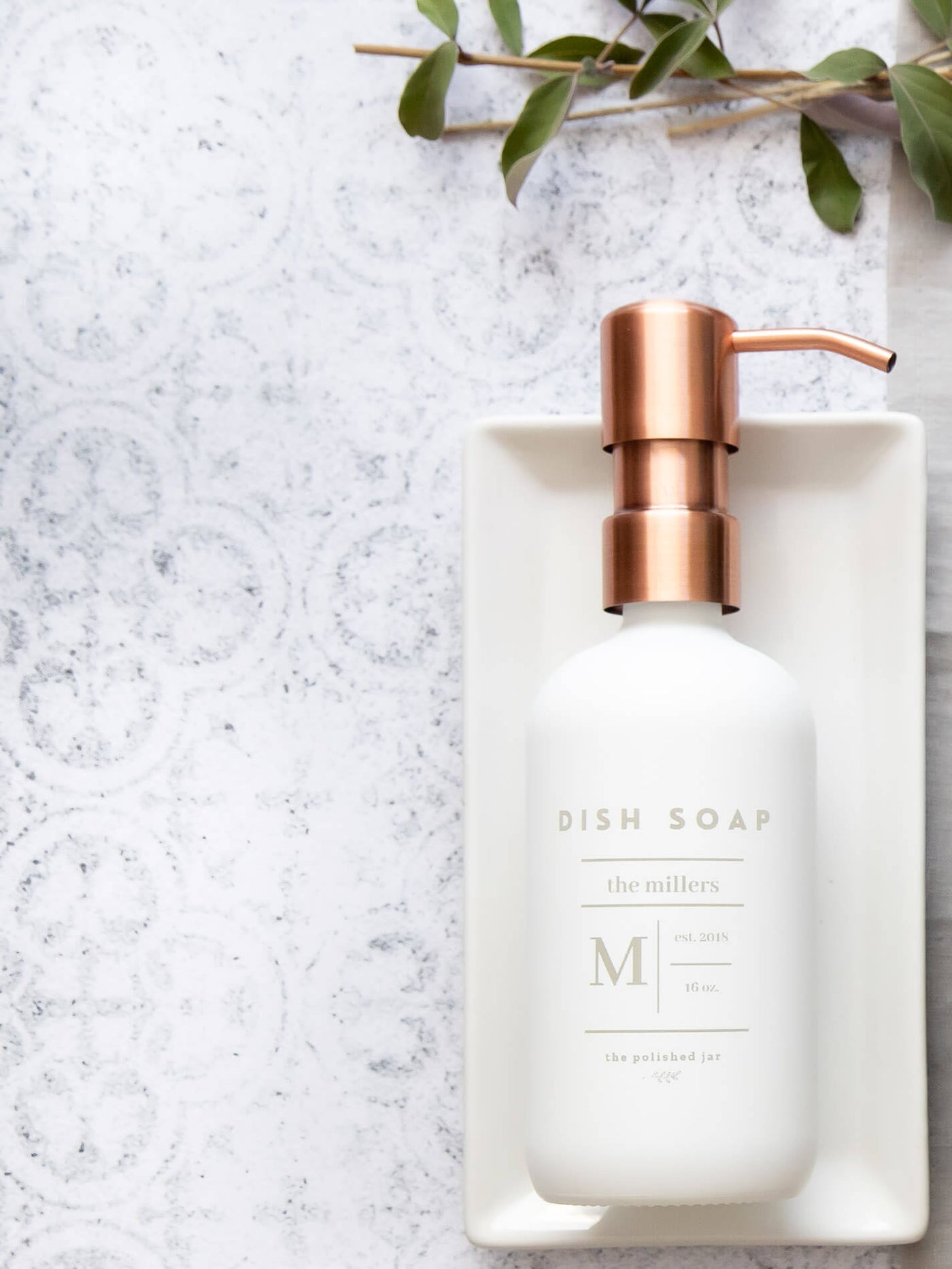 Glass Foaming Soap Dispenser | Monogram Collection in Engraved, Printed & Labeled
