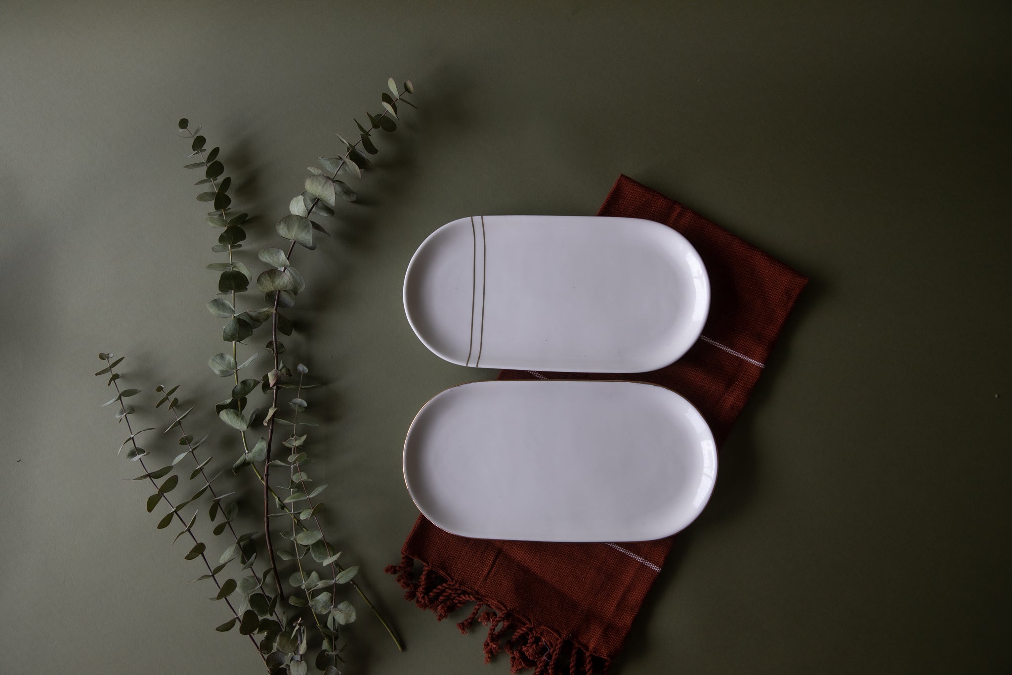 Alabaster Tray | Bottle and Brush Tray