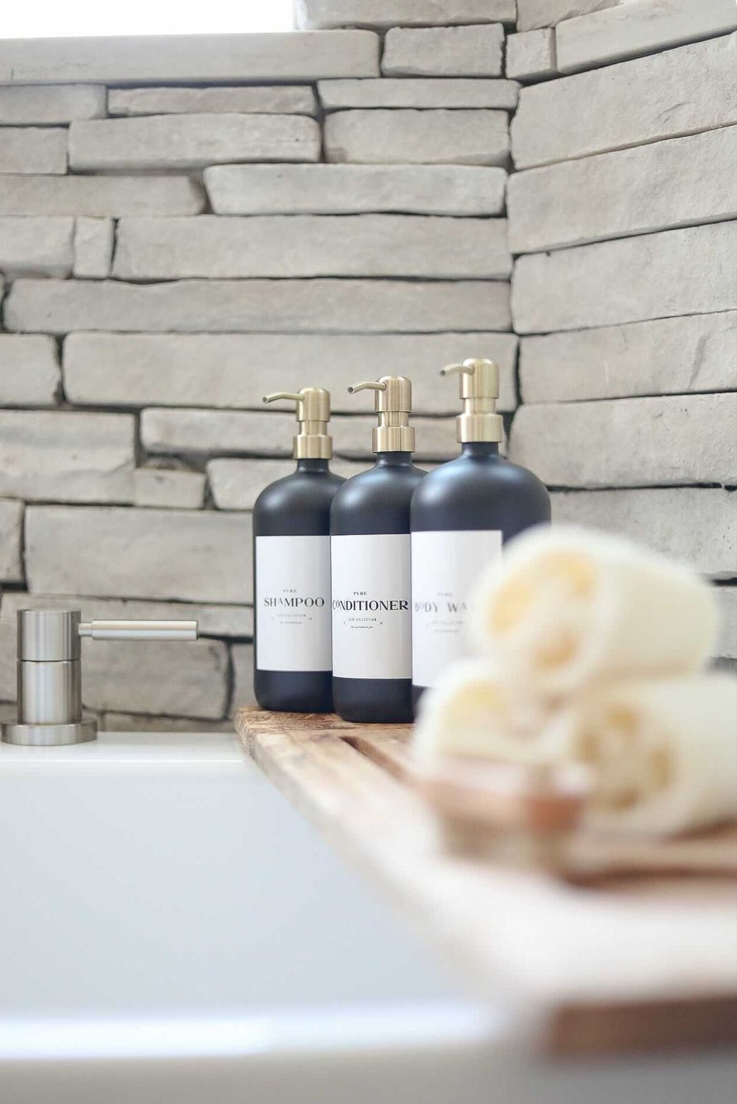 Glass Soap & Lotion Dispenser | Luxe Collection in Printed, Labeled & Engraved