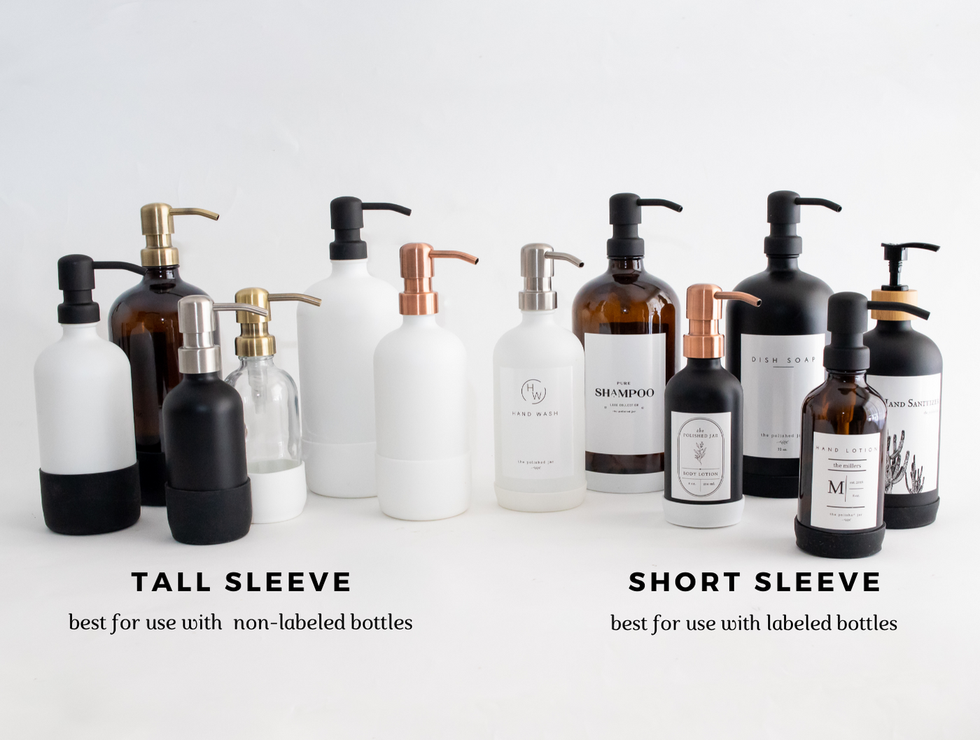 Glass Soap Dispenser | Desert Terra Collection in Labeled, Printed & Engraved